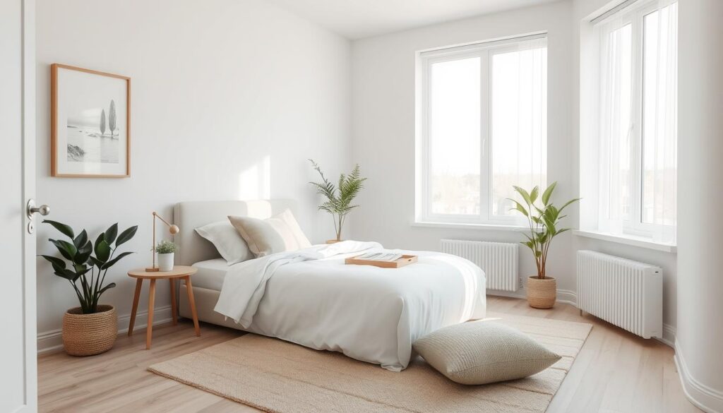 Minimalist Decorating in a Small Bedroom