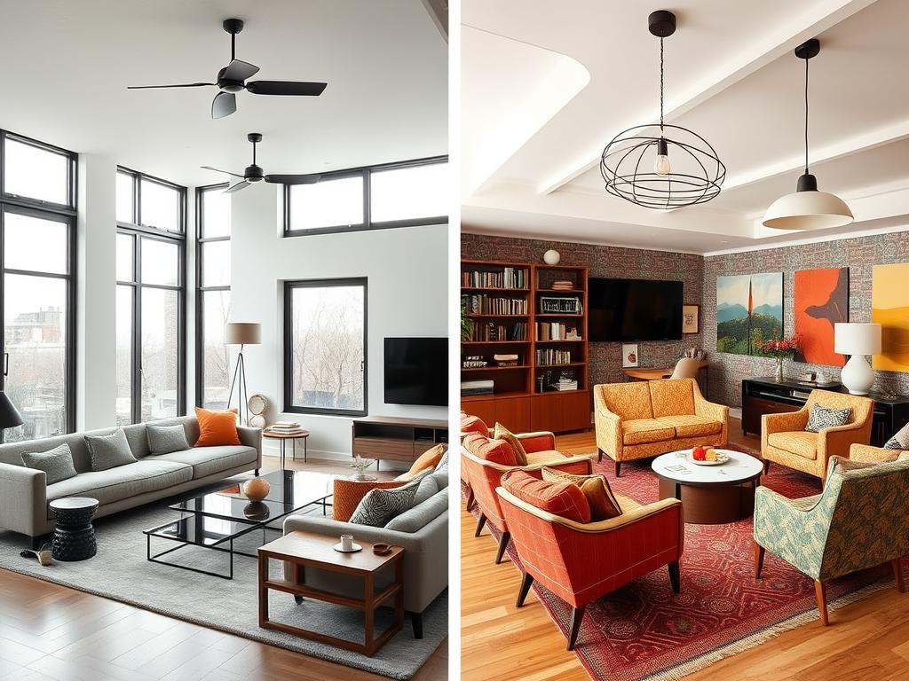 Modern Living Room vs Retro Living Room