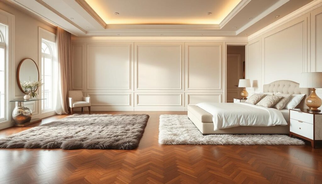 comfortable area rugs in luxury bedroom flooring