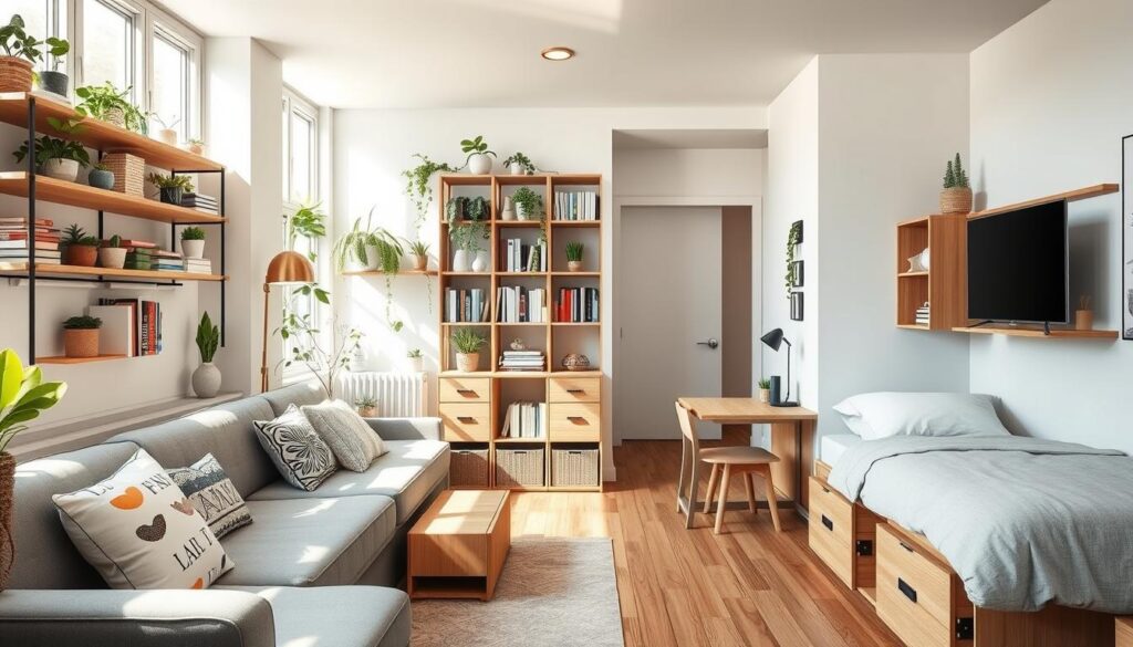 efficient small apartment storage