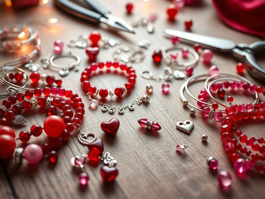 jewelry crafts for Valentine's Day bracelets