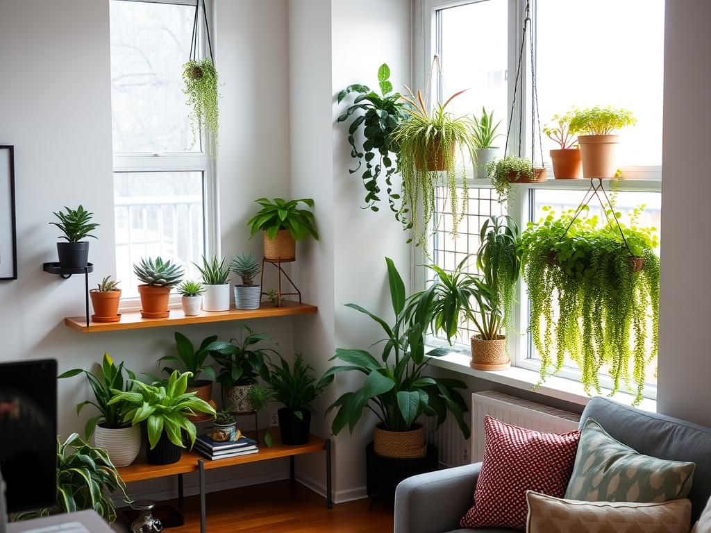 small space living plants