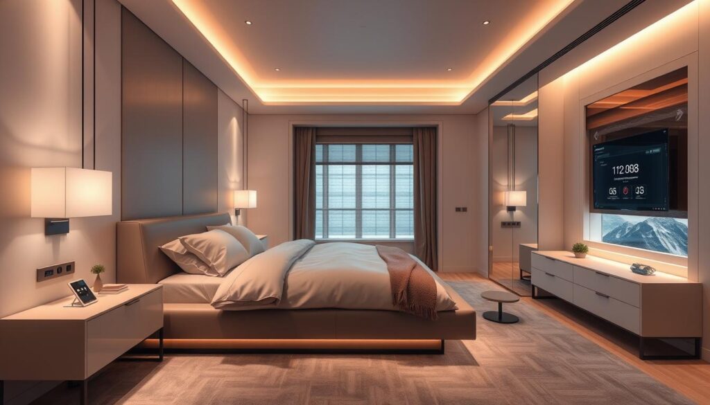 smart home technology in bedroom