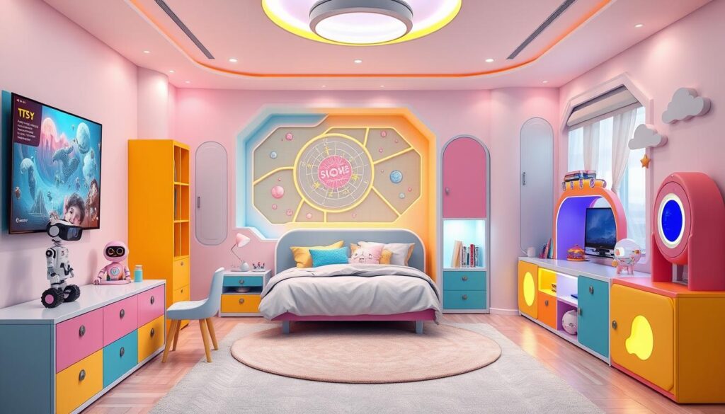 technology and fun integration in kids room design