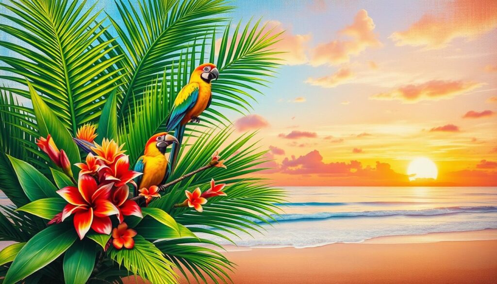 tropical wall art