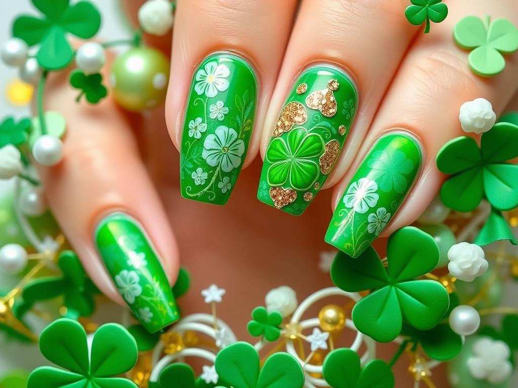 clover nail decoration