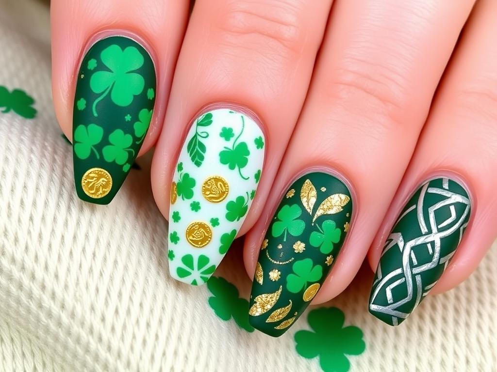 unique Irish themed nails